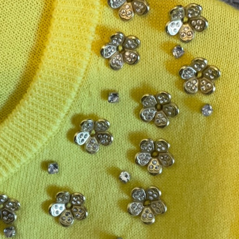 NEW, NEVER WORN, LAND’S END EMBELLISHED SWEATER - Picture 6 of 8